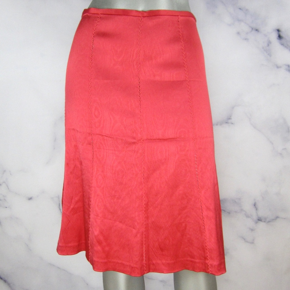 DIANE VON FURSTENBERGl Pink Taffeta Swirl Skirt 2